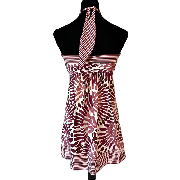 BCBGMAXAZRIA Wine Stretch Tunic Halter Top Dress Small - Picture 7 of 8